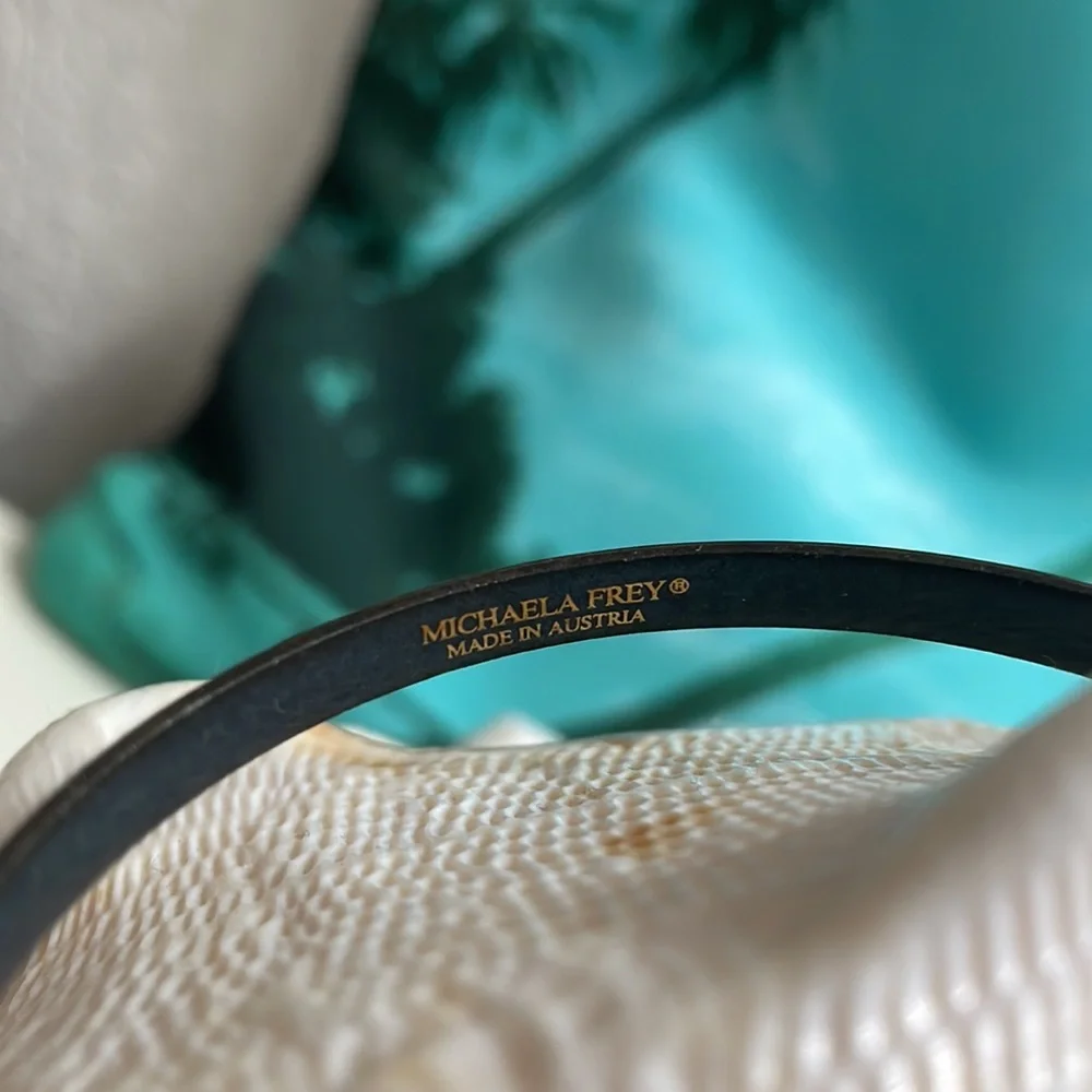 Michaela Frey Vintage Enamel Bangle Snail & Mouse Children’s Bangle Bracelets